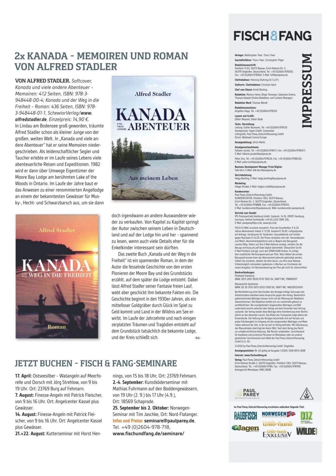 Fisch und Fang Rezension beide Bücher